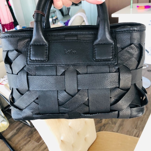 Kooba Handbags - Kooba Black Leather Mini handle/crossover bag